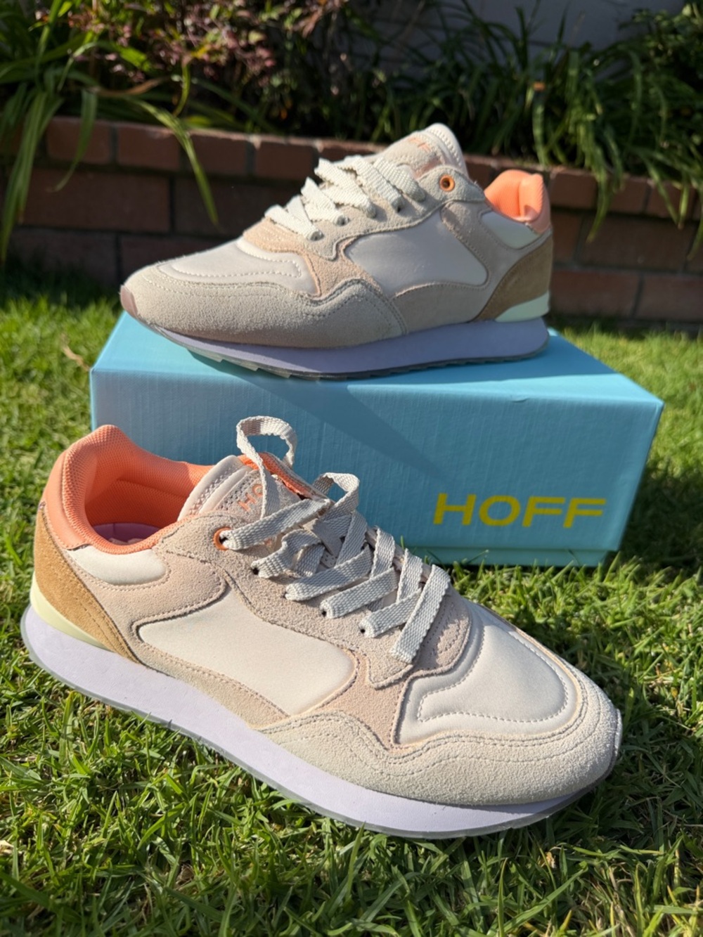 Hoff Women’s Lisbon Sneaker Tan and Cream